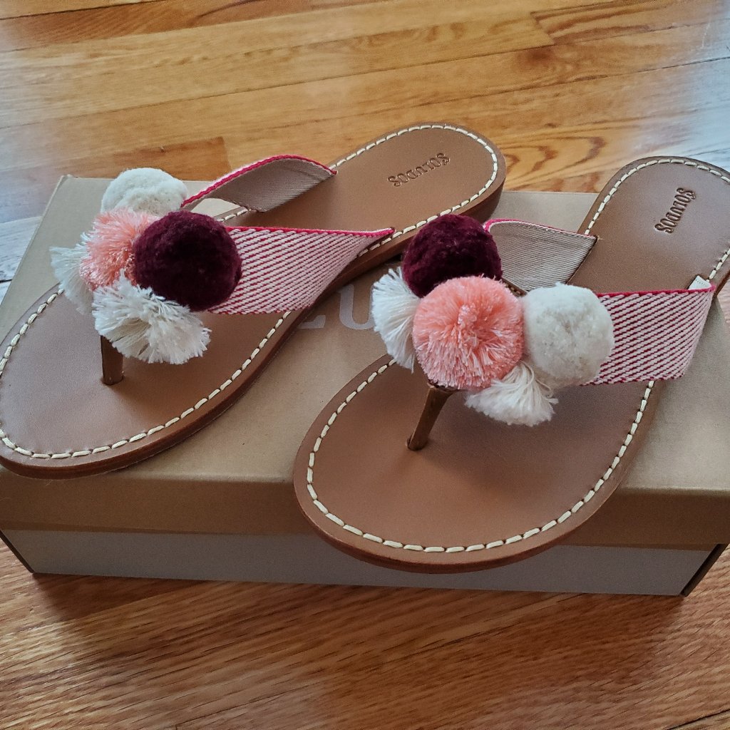 Soludos Capri Pompom Flip Flop Brand New
